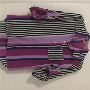 Purple and Blue Striped Tunic/Blouse Shirt